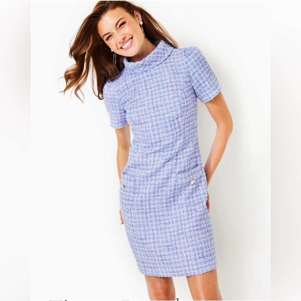 NWT Size 2 Lilly Pulitzer Tiessa Boucle Shift Dress Lark Lilac Swirl